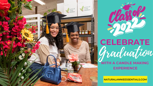 Graduation party, graduate, grad event, Candle Sip + Pour Event at Natural Annie Essentials Candle Bar
