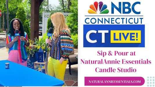 Natural Annie Essentials Sip and Pour Candle Studio interview with NBC Connecticut